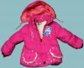 Girls' hooded jacket with drawstring