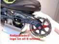 Rollerblade® logo on the skate