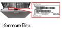 Kenmore Elite dishwasher model and serial number location