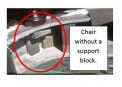Chair without a support block