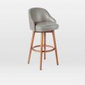 Saddle Counter Stool with Elephant Leather