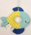 Little Wishes Chenille Stuffed Rattles -- Blue & Yellow Fish