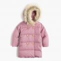 J. Crew Girls Puffer Coat in sun washed peony (pink)
