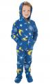 Yellow Moon and White and Blue Stars Children’s Footed Pajamas