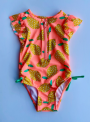 Recalled Cat & Jack “Moxie Peach Lemon” One-Piece Rashguard Swimsuit