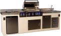 Recalled Paradise Grills GX10/12 Outdoor Kitchen (shown with grill, access door, and optional side burner, sink, trash drawer, double drawers and refrigerator)