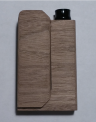 Front of recalled Firewood 4 vaporizer in unfinished walnut