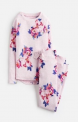  Z_ODRSLEPWL-PKMGRFL Pink pajama with floral print  97% cotton 3% elastane 1 through 12