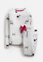  Z_ODRSLEPWL-WHTXMASDOG White pajama with Christmas dog print  97% cotton 3% elastane 1 through 12