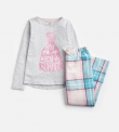  Z_ODRMINSNZ-PINKCHECK Pink and blue checked pajama  100% cotton 1 through 12