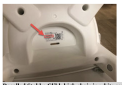 Recalled Stokke Clikk high chair in white serial number location under the seat