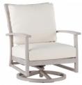 Charleston Swivel Rocking Lounge Chair in Oyster finish