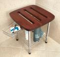Teak shower stool