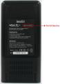 Recalled external laptop battery showing location of model number
