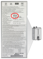 Model Number on the Label of the Recalled Water Heaters