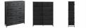 Recalled WLIVE Fabric 12-Drawer Dresser in Charcoal Black Wood Grain