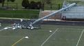 Recalled fallen stadium light pole