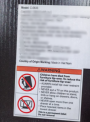 Recalled Jocoevol 6-Drawer Dressers label showing the model number “C-0633” 