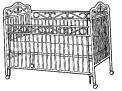 Crib with scrolls (item no. 2364) 