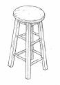 Drawing of recalled barstool