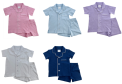 Recalled Blossom Short Sleeve Button Up Short Set – Pink, Light Blue, Lilac, White, Navy