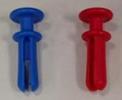Recalled Blue and Red Plastic Nails