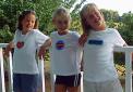 Girls wearing recalled GUESS? liquid-filled bubble patch t-shirts