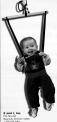 Advertisement of smiling baby in recalled Bungee Baby Bouncer