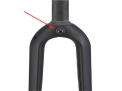 The location of the crown hole inside the bicycle fork (located above the front wheel)
