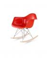 Herman Miller’s Eames molded fiberglass armchair non-upholstered rocker