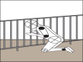 Depiction of Entrapment in Bed Rail