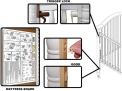 Image of recalled Drop-side crib including trigger lock