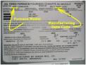 Recalled Furnace Label