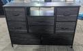 Recalled Furnulem Fabric 8-Drawer Dresser in black (front)