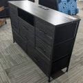 Recalled Furnulem Fabric 8-Drawer Dresser in black (side)
