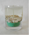 Recalled Gel Candle - Tumbler with Sand & Shells, Model #101-S