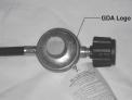 Image of recalled grill hose regulator