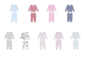 Recalled Sant and Abel Children's Henley Two-Piece Pajama Sets (Sky Blue Stripe, Peony Stripe, Red Stripe, Navy Stripe, Wreath, Horse, Christmas, Candy Cane and Daisy)