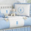 Recalled 9-Piece Blue Luxury Knitted Crib Bedding Set, 96025