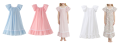 Recalled Nightgowns for Girls, Long Vintage Soft Cotton Sleepwear, Full Length Short Sleeve Nightdress