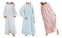 Recalled Girls' Princess Nightgown, Winter Soft Fleece Long Sleeve Sleepwear