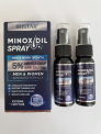 Recalled Iristar Minoxidil Spray Bottles with packaging
