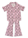 Recalled In My Jammers Button Up Flare Set – Bows print
