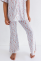 Recalled In My Jammers Button Up Flare Set – Blue Swan print
