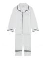 Recalled La Ligne Enfant Bonne Nuit Pajamas in White with Navy Trim