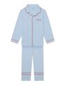 Recalled La Ligne Enfant Bonne Nuit Pajamas in Light Blue with Red Trim