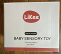 “LiKee” and “Baby Sensory Toy” are printed on the front of the teething toy packaging