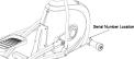 Serial Number Location on Recalled Elliptical Trainer