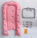 Recalled Yoocaa Baby Lounger in pink star print