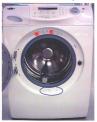 Maytag Front-Loading Washing Machine showing sticker placement